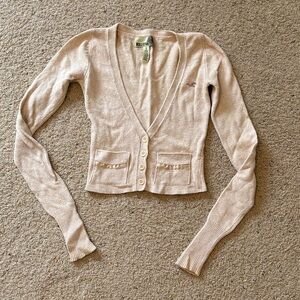 Hollister Women's Beige Cardigan Sweater